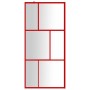 Duschtürtrennwand aus transparentem Glas ESG rot 90x195 cm von vidaXL, Duschwände und Duschwände - Ref: Foro24-154954, Preis:...