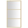 Transparent glass shower door screen ESG gold 100x195 cm by vidaXL, Shower walls and screens - Ref: Foro24-154939, Price: 221...