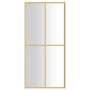 Transparent glass shower door screen ESG gold 90x195cm by vidaXL, Shower walls and screens - Ref: Foro24-154945, Price: 182,3...