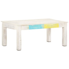 Mesa de centro de madera de mango maciza blanca 110x60x45 cm de vidaXL, Mesas de centro - Ref: Foro24-323555, Precio: 102,21 ...