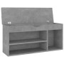 Shoe bench with gray plywood cushion concrete 104x30x49 cm by vidaXL, Shoe racks and shoe organizers - Ref: Foro24-326754, Pr...