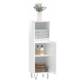 Glossy white plywood bathroom cabinet 30x30x100 cm by vidaXL, bathroom vanities - Ref: Foro24-831558, Price: 58,60 €, Discoun...