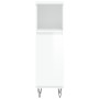 Glossy white plywood bathroom cabinet 30x30x100 cm by vidaXL, bathroom vanities - Ref: Foro24-831558, Price: 58,60 €, Discoun...