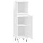 Glossy white plywood bathroom cabinet 30x30x100 cm by vidaXL, bathroom vanities - Ref: Foro24-831558, Price: 58,60 €, Discoun...