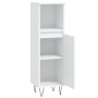 Engineered wood bathroom cabinet in white, 30x30x100 cm by vidaXL, bathroom vanities - Ref: Foro24-831556, Price: 51,73 €, Di...