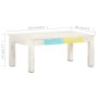 White solid mango wood coffee table 110x60x45 cm by vidaXL, Coffee table - Ref: Foro24-323555, Price: 102,09 €, Discount: %