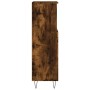 Armario de baño madera contrachapada roble ahumado 30x30x100 cm de vidaXL, Tocadores de baño - Ref: Foro24-831561, Precio: 50...