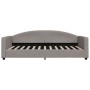 Sofá cama tela gris taupe 100x200 cm de vidaXL, Camas y somieres - Ref: Foro24-354119, Precio: 224,16 €, Descuento: %