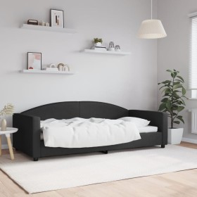 Sofá cama tela negro 90x200 cm de vidaXL, Camas y somieres - Ref: Foro24-354113, Precio: 203,99 €, Descuento: %