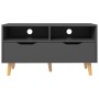 Gray engineered wood TV cabinet 90x40x48.5 cm by vidaXL, TV Furniture - Ref: Foro24-326779, Price: 95,46 €, Discount: %