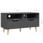 Gray engineered wood TV cabinet 90x40x48.5 cm by vidaXL, TV Furniture - Ref: Foro24-326779, Price: 95,46 €, Discount: %