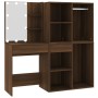 Dressing table with LED and oak brown plywood cabinet by vidaXL, Bedroom Dressers - Ref: Foro24-3120190, Price: 221,99 €, Dis...