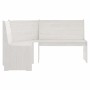 Solid white pine wood corner bench 151 cm by vidaXL, Dining and kitchen benches - Ref: Foro24-327247, Price: 216,14 €, Discou...