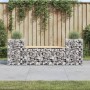 Gabionen-Design-Gartenbank aus massivem Kiefernholz, 183 x 41 x 60,5 cm von vidaXL, Gartenbänke - Ref: Foro24-834387, Preis: ...