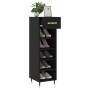 Black engineered wood shoe rack 30x35x105 cm by vidaXL, Closets and storage - Ref: Foro24-829653, Price: 41,41 €, Discount: %