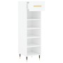 White engineered wood shoe rack 30x35x105 cm by vidaXL, Closets and storage - Ref: Foro24-829652, Price: 42,29 €, Discount: %