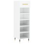 Glossy white plywood shoe cabinet 30x35x105 cm by vidaXL, Closets and storage - Ref: Foro24-829654, Price: 42,40 €, Discount: %