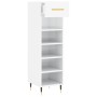 Glossy white plywood shoe cabinet 30x35x105 cm by vidaXL, Closets and storage - Ref: Foro24-829654, Price: 42,40 €, Discount: %