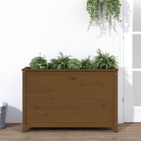 Raised garden bed pine wood honey brown 119.5x40x78cm by vidaXL, Pots and planters - Ref: Foro24-825292, Price: 115,16 €, Dis...