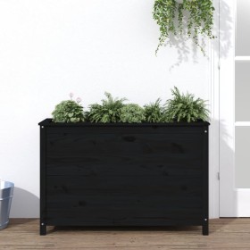 Raised garden bed black pine wood 119.5x40x78 cm by vidaXL, Pots and planters - Ref: Foro24-825293, Price: 147,99 €, Discount: %