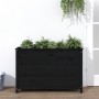 Arriate elevado de jardín madera de pino negro 119,5x40x78 cm de vidaXL, Maceteros y jardineras - Ref: Foro24-825293, Precio:...