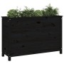 Arriate elevado de jardín madera de pino negro 119,5x40x78 cm de vidaXL, Maceteros y jardineras - Ref: Foro24-825293, Precio:...