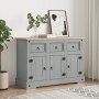 Corona Sideboard aus massivem grauem mexikanischem Kiefernholz 112x43x78 cm von vidaXL, Sideboards - Ref: Foro24-355084, Prei...