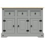 Aparador Corona madera maciza pino mexicano gris 112x43x78 cm de vidaXL, Aparadores - Ref: Foro24-355084, Precio: 233,88 €, D...