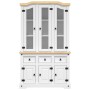 Aparador Corona madera maciza pino mexicano blanco 112x43x196cm de vidaXL, Aparadores - Ref: Foro24-355086, Precio: 515,96 €,...