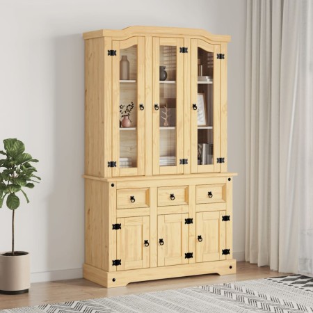 Aparador Corona madera maciza pino mexicano 112x43x196 cm de vidaXL, Aparadores - Ref: Foro24-355085, Precio: 539,66 €, Descu...