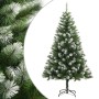 Árbol de Navidad artificial con bisagras y nieve flocada 120 cm de vidaXL, Arboles de navidad - Ref: Foro24-356741, Precio: 6...