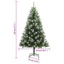 Artificial Christmas tree with hinges and flocked snow 120 cm by vidaXL, Christmas trees - Ref: Foro24-356741, Price: 61,15 €...