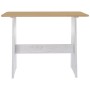 Mesa de comedor con banco madera maciza marrón miel y blanco de vidaXL, Mesas de cocina y de comedor - Ref: Foro24-327253, Pr...