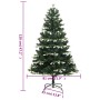 Artificial Christmas tree with hinges and flocked snow 120 cm by vidaXL, Christmas trees - Ref: Foro24-356755, Price: 55,61 €...