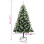 Árbol de Navidad artificial con bisagras y nieve flocada 180 cm de vidaXL, Arboles de navidad - Ref: Foro24-356743, Precio: 1...