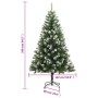 Árbol de Navidad artificial con bisagras y nieve flocada 240 cm de vidaXL, Arboles de navidad - Ref: Foro24-356745, Precio: 2...