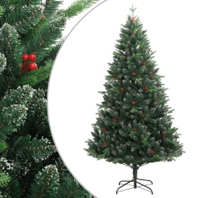 Artificial Christmas tree with hinges and red berries 150 cm by vidaXL, Christmas trees - Ref: Foro24-356732, Price: 83,99 €,...