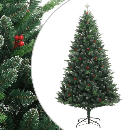 Artificial Christmas tree with hinges and red berries 150 cm by vidaXL, Christmas trees - Ref: Foro24-356732, Price: 83,08 €,...