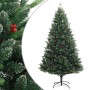 Árbol de Navidad artificial con bisagras y frutos rojos 210 cm de vidaXL, Arboles de navidad - Ref: Foro24-356734, Precio: 16...