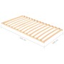 Somier de láminas con 13 listones 100x200 cm de vidaXL, Camas y somieres - Ref: Foro24-327258, Precio: 66,36 €, Descuento: %