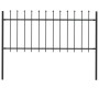 Garden fence with black steel spearheads 1.7x0.8 m by vidaXL, fence panels - Ref: Foro24-144924, Price: 81,52 €, Discount: %