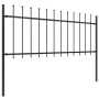 Garden fence with black steel spearheads 1.7x0.8 m by vidaXL, fence panels - Ref: Foro24-144924, Price: 81,52 €, Discount: %