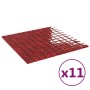 Mosaic tiles 11 units red glass 30x30 cm by vidaXL, Tiles - Ref: Foro24-327305, Price: 71,01 €, Discount: %