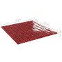 Azulejos de mosaico 11 unidades vidrio rojo 30x30 cm de vidaXL, Baldosas - Ref: Foro24-327305, Precio: 71,01 €, Descuento: %