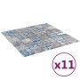 Mosaic tiles 11 units gray and blue glass 30x30 cm by vidaXL, Tiles - Ref: Foro24-327309, Price: 70,48 €, Discount: %