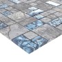 Mosaic tiles 11 units gray and blue glass 30x30 cm by vidaXL, Tiles - Ref: Foro24-327309, Price: 70,48 €, Discount: %