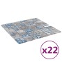 Mosaic tiles 22 units gray and blue glass 30x30 cm by vidaXL, Tiles - Ref: Foro24-327310, Price: 148,78 €, Discount: %