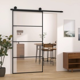 Schiebetür-Set Glasbeschlag ESG Aluminium 102,5x205 cm von vidaXL, Türen für zu Hause - Ref: Foro24-3152149, Preis: 225,06 €,...