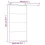 Schiebetür-Set Glasbeschlag ESG Aluminium 102,5x205 cm von vidaXL, Türen für zu Hause - Ref: Foro24-3152149, Preis: 242,62 €,...