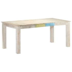 Solid white mango wood dining table 180x90x76 cm by vidaXL, Kitchen and dining tables - Ref: Foro24-323558, Price: 245,99 €, ...